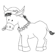 Top free printable donkey coloring pages online