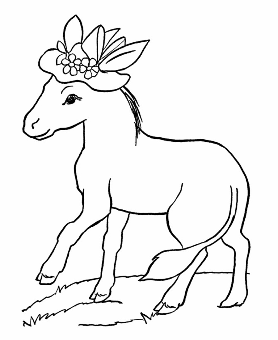 Free printable donkey coloring pages for kids