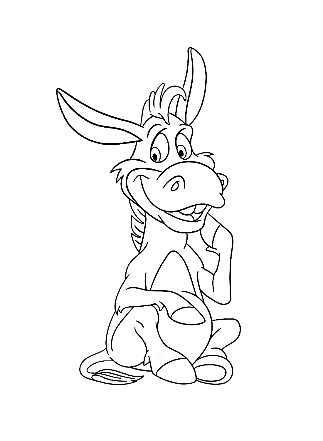 Donkey from shrek coloring page