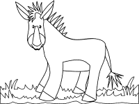 Donkeys coloring pages and printable activities