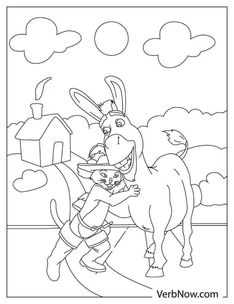 Free donkey coloring pages book for download printable pdf