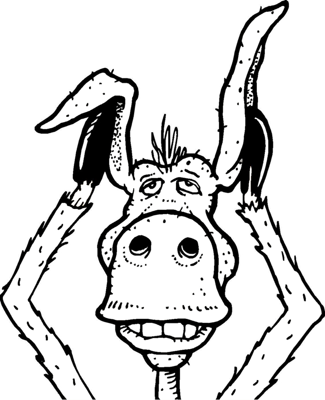 Free printable donkey coloring pages for kids