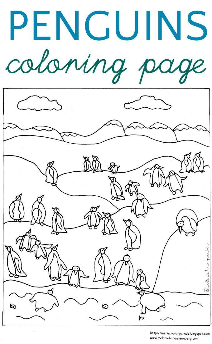 A waddle of penguins coloring page penguin coloring pages free kids coloring pages penguin coloring