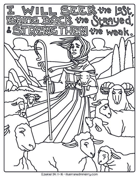 Bible story coloring pages fall â illustrated ministry