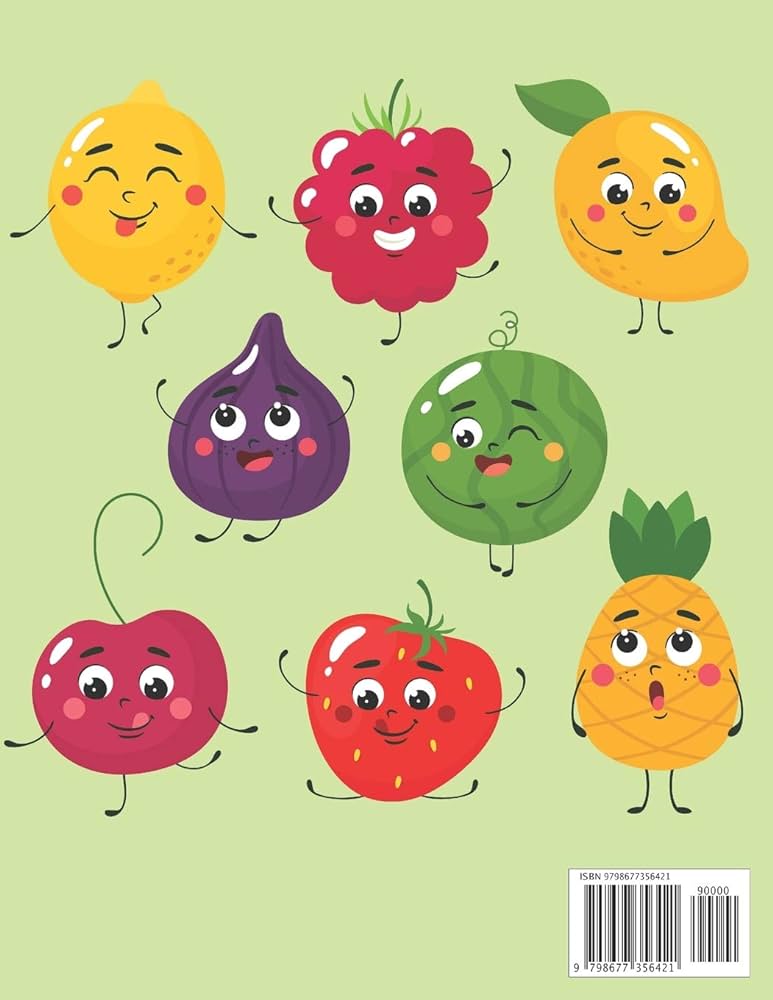 Smiling fruit puzzle book unscramble the word book activity book for kids ages to x inches spelling the word scramble quiet time for you and fun for