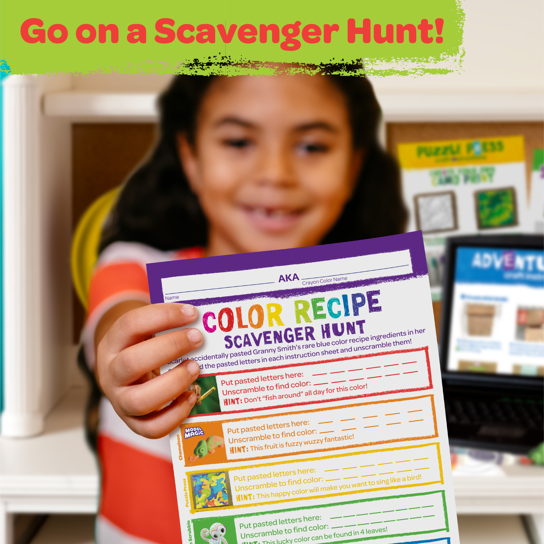 Home adventure scavenger hunt