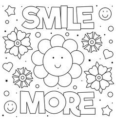 Smile more coloring page vector coloring pages inspirational cute coloring pages detailed coloring pages