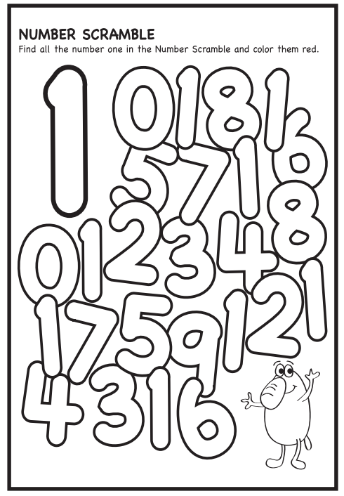 Number scramble activity coloring worksheet made by teachers