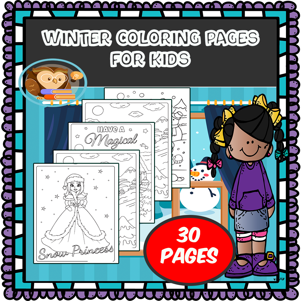 Winter coloring pages made by teachers