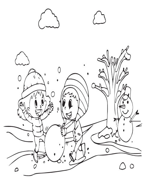 Winter coloring pages made by teachers