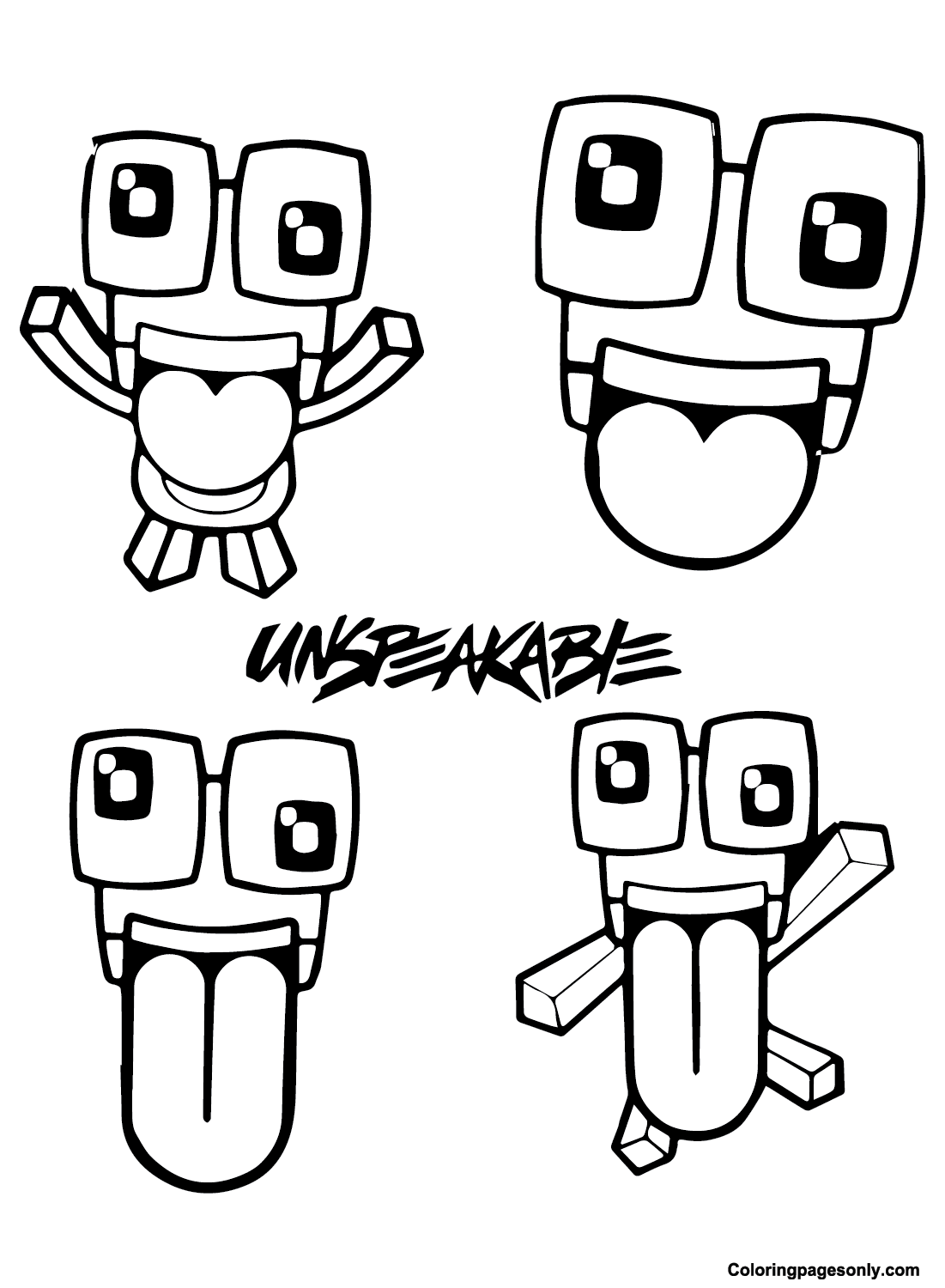 Unspeakable coloring pages printable for free download