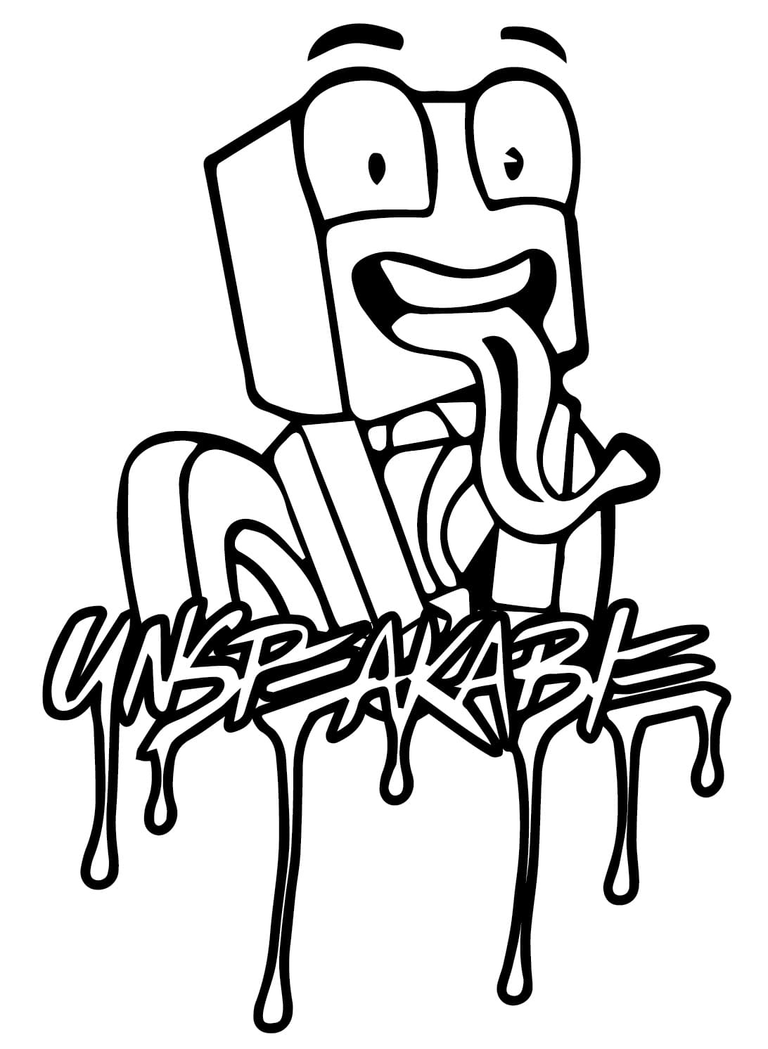 Unspeakable gaming coloring page