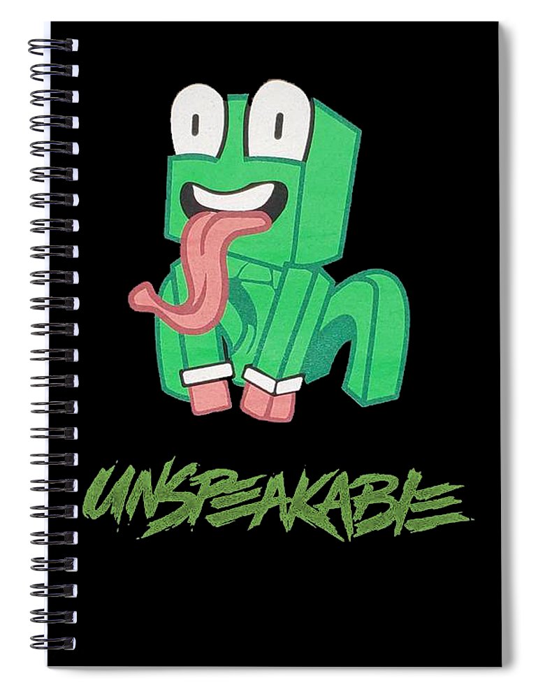 Black crouching icon unspeakable game spiral notebook by tp art