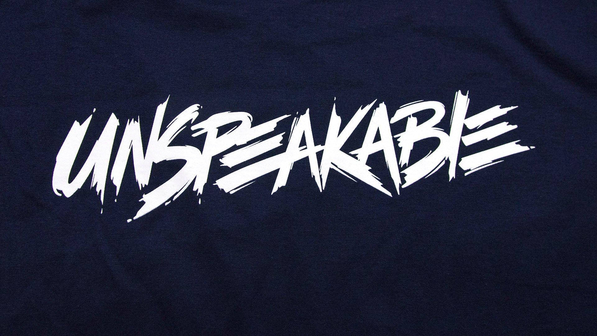 Download unspeakable gaming on blue background wallpaper