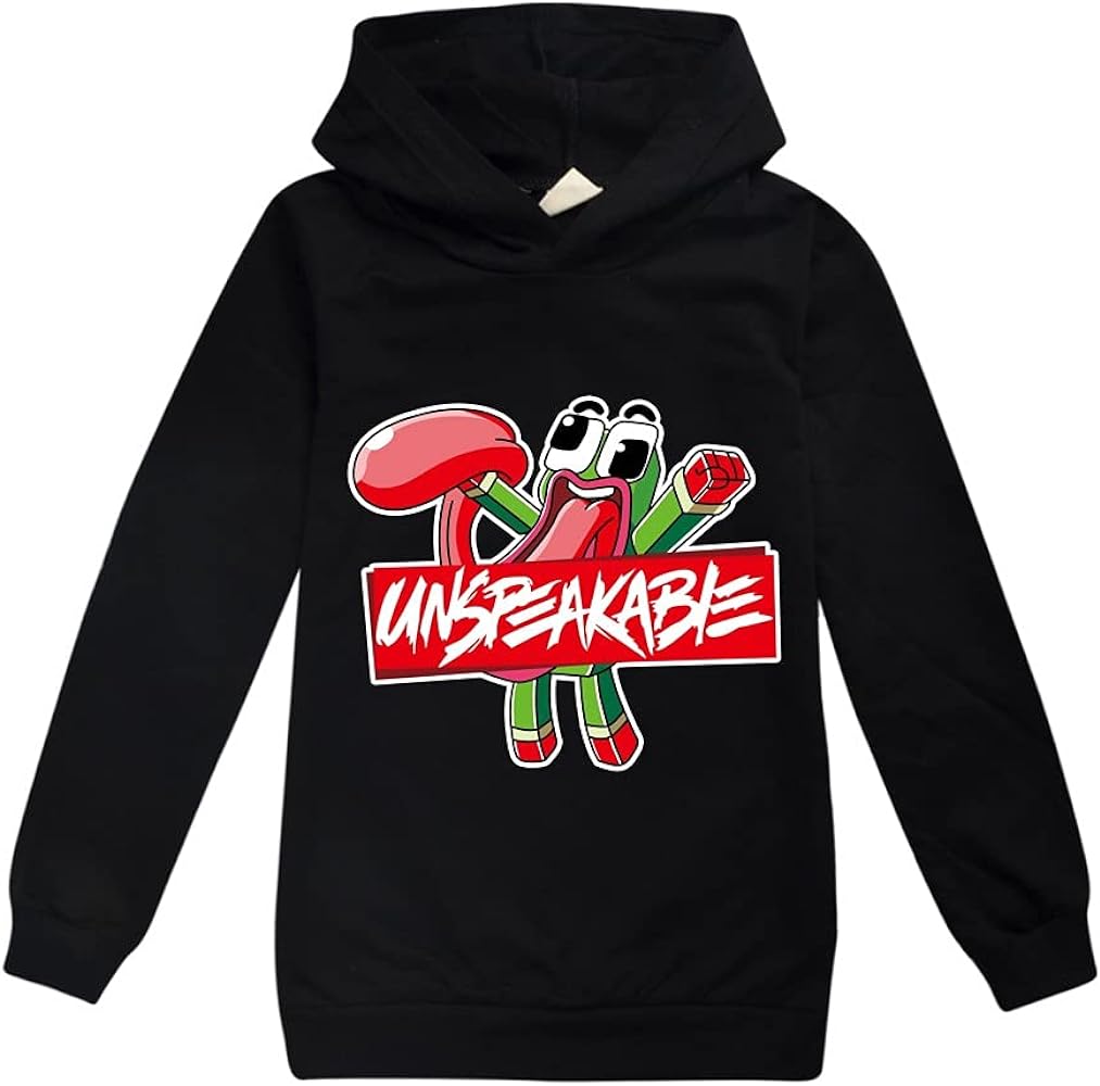 Boys unspeakable fashion hoodies kids childrens unique personality youtubes casual clothes blue pink black costume black clothing shoes jewelry