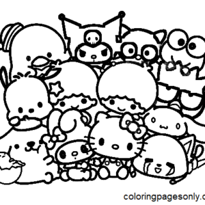 Sanrio characters coloring pages printable for free download