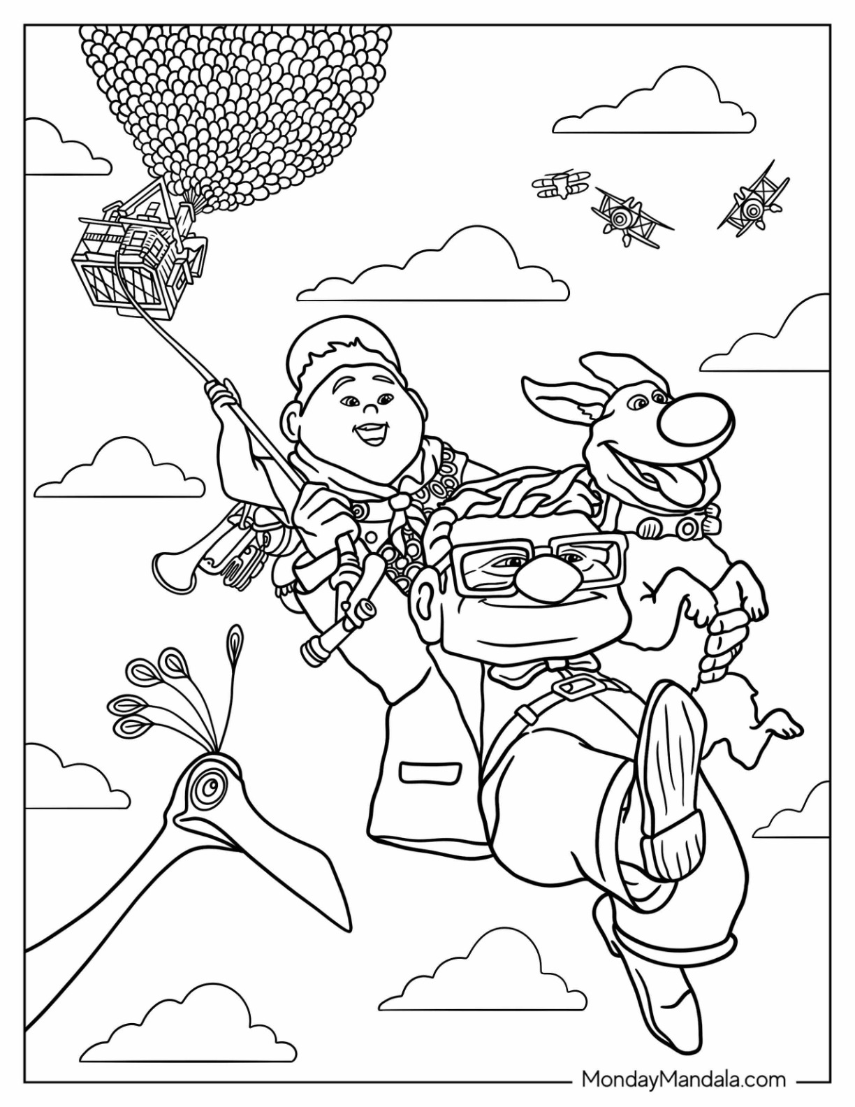 Pixar coloring pages free pdf printables