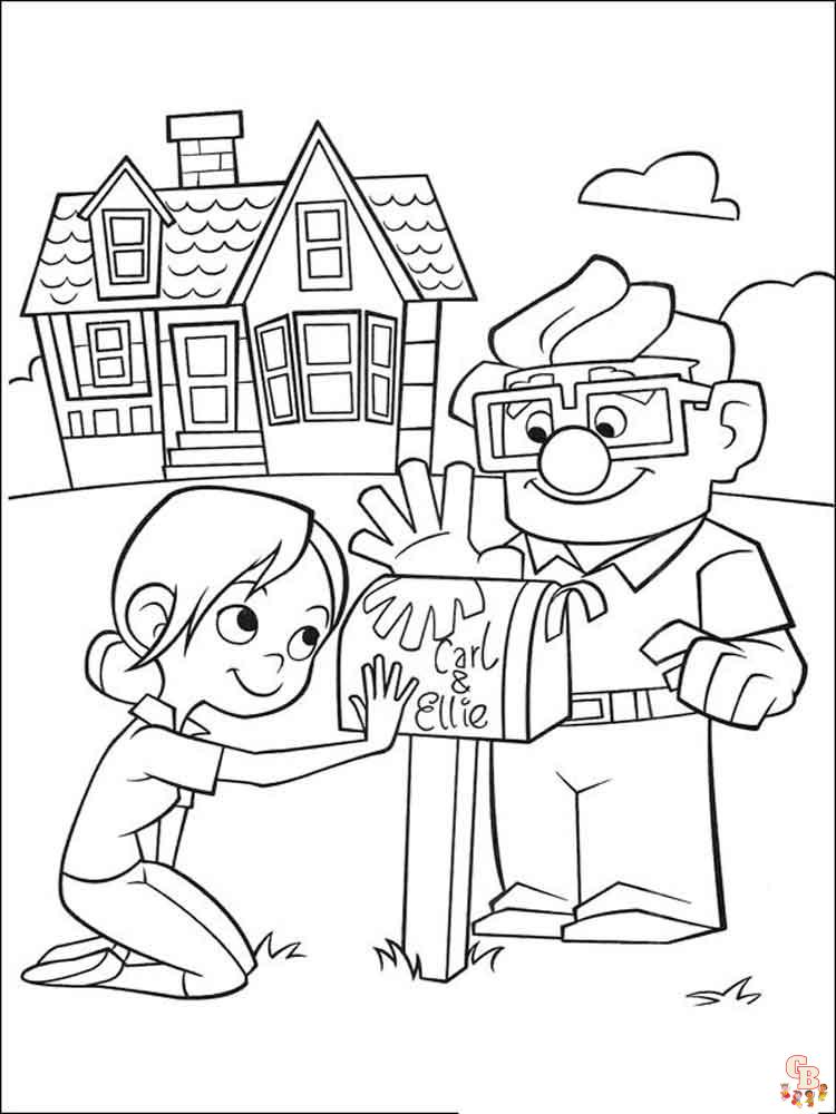 Free up movie coloring pages printable and easy