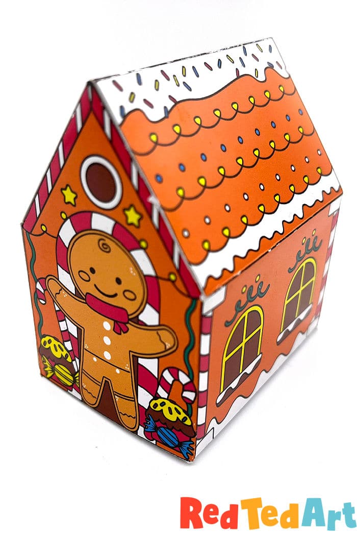 Free d gingerbread house coloring page