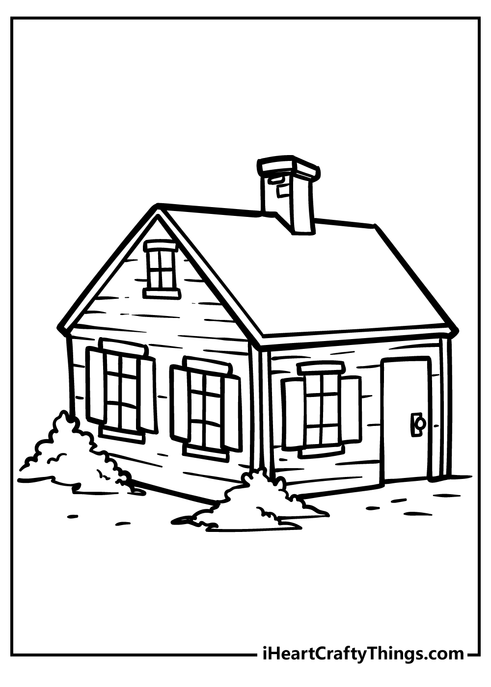 House coloring pages free printables