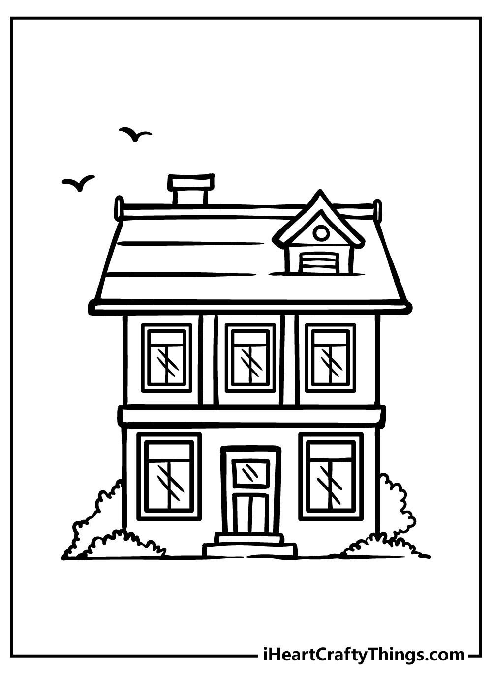 House coloring pages free printables