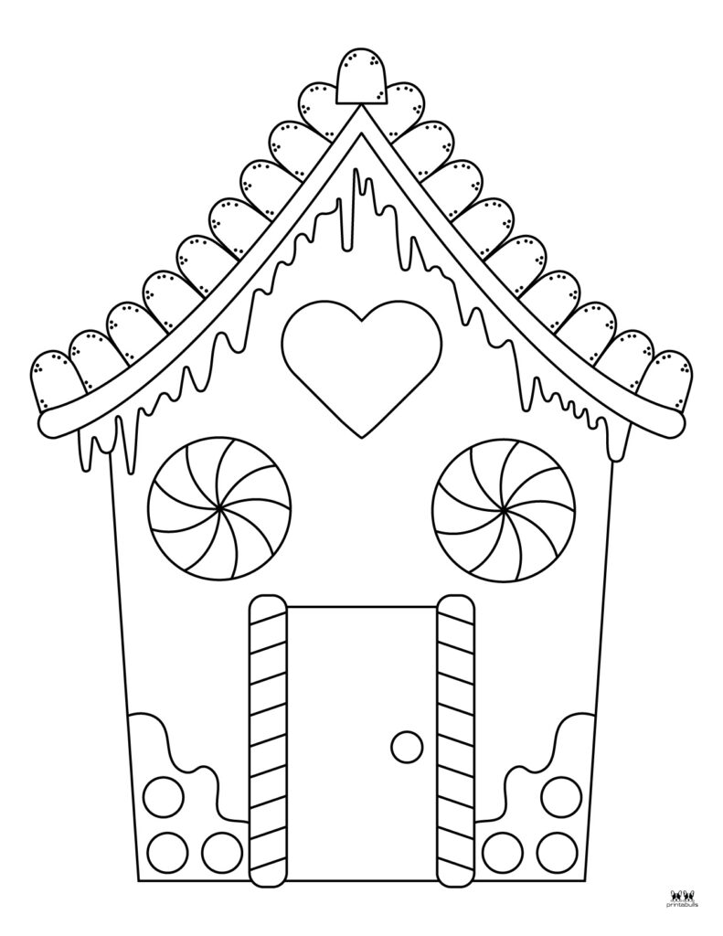 Gingerbread house coloring pages