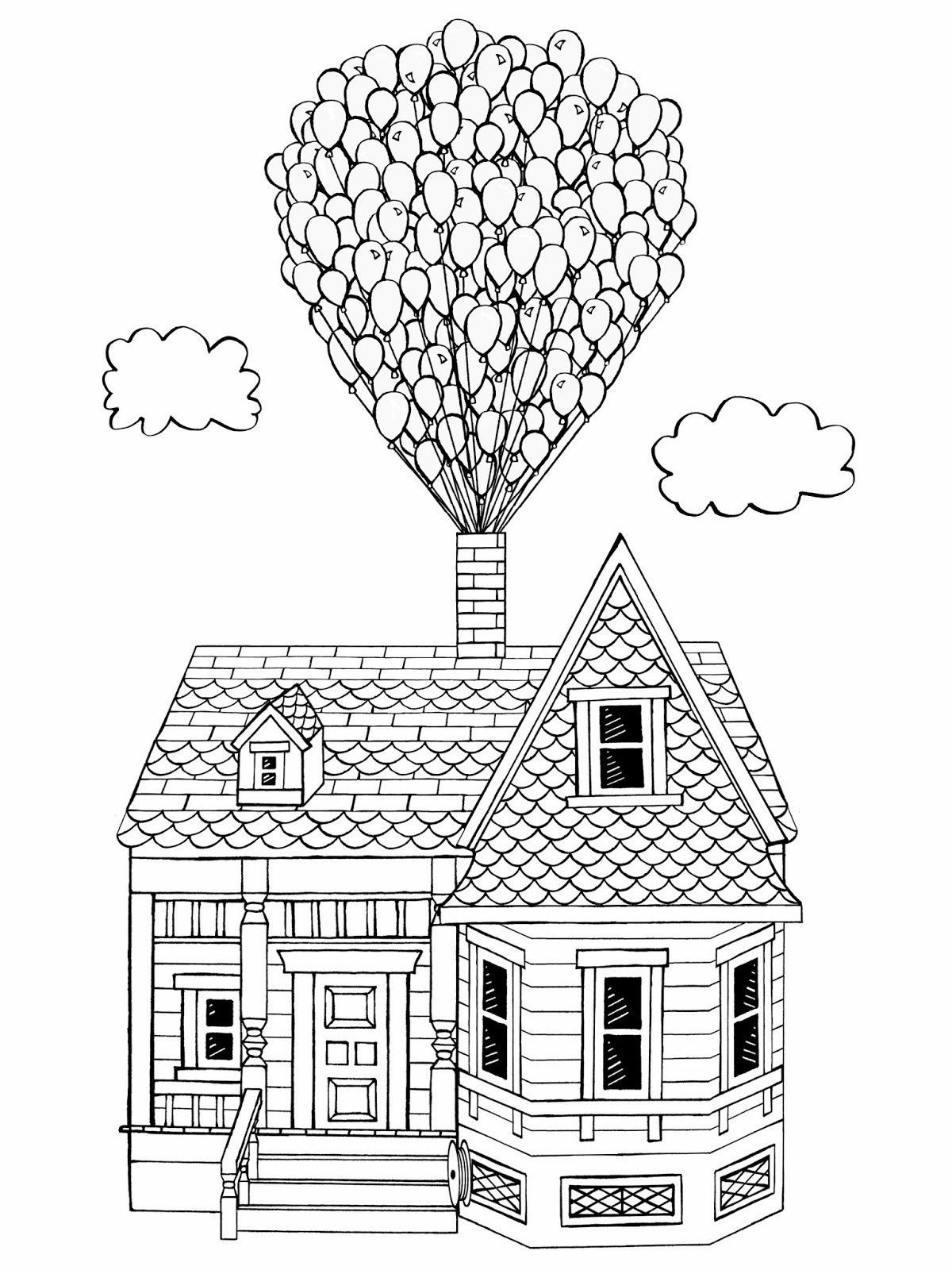 Up house coloring page house colouring pages disney up house coloring pages