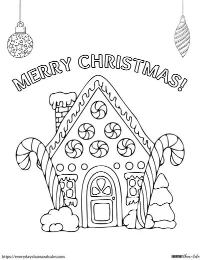 Free gingerbread house coloring pages printable pdf