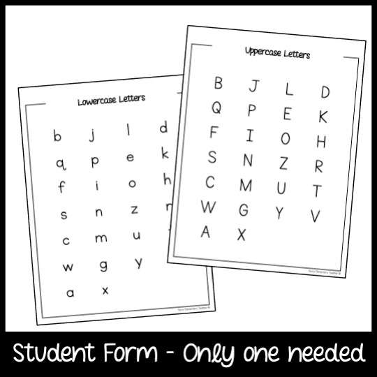 Uppercase lowercase sound recognition assessment with parent munication made by teachers