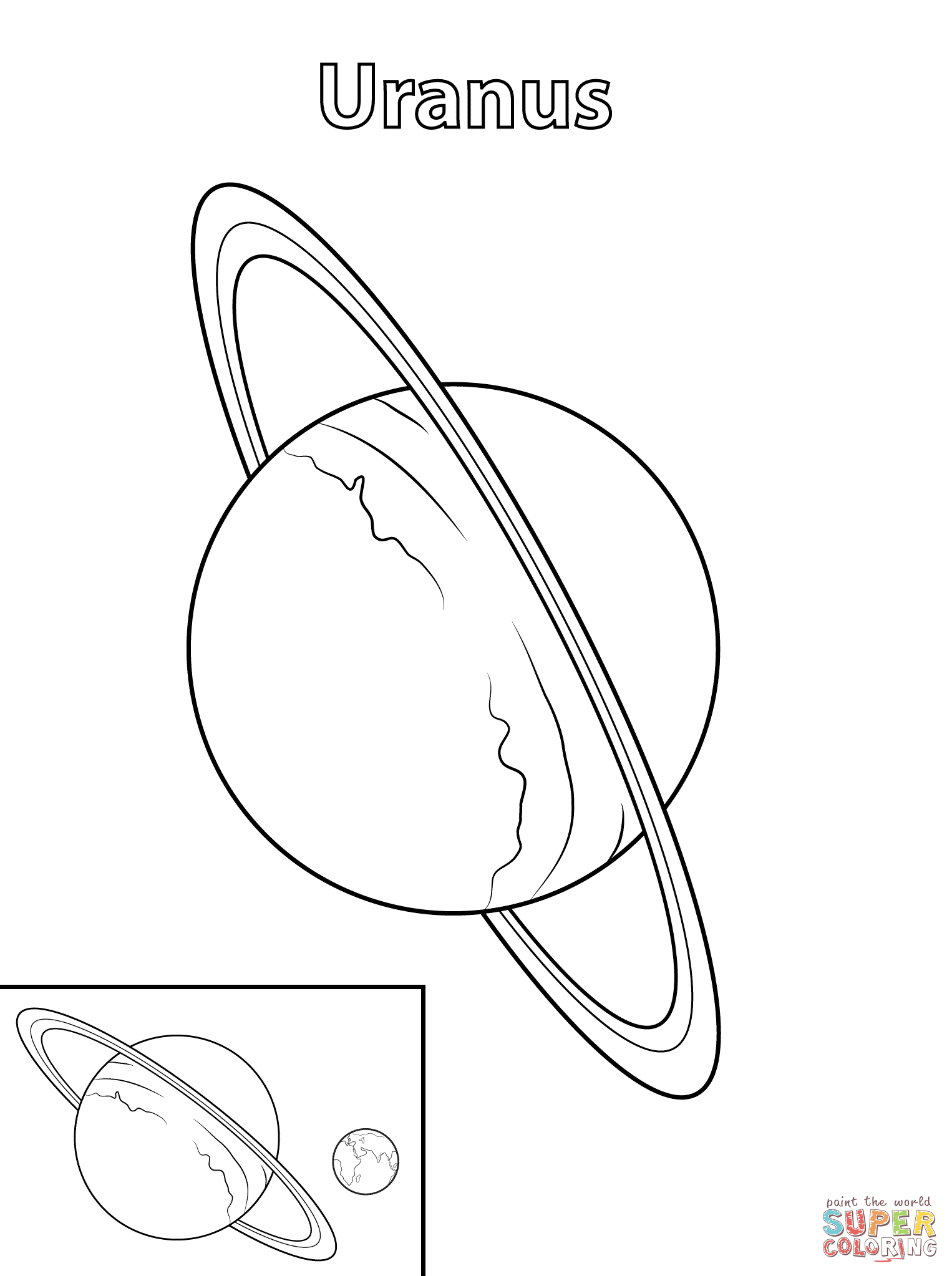 Uranus planet coloring page free printable coloring pages