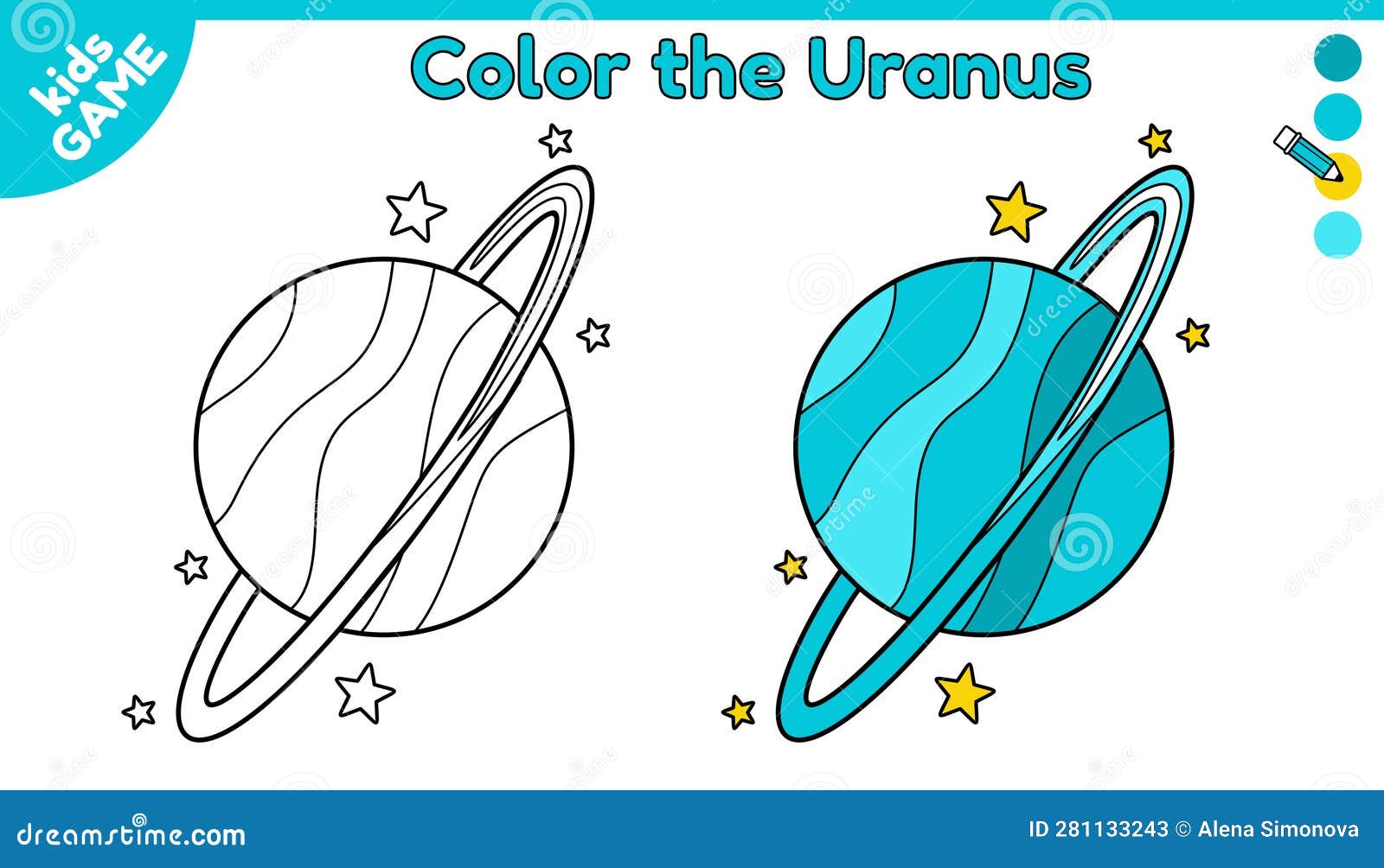 Uranus coloring stock illustrations â uranus coloring stock illustrations vectors clipart