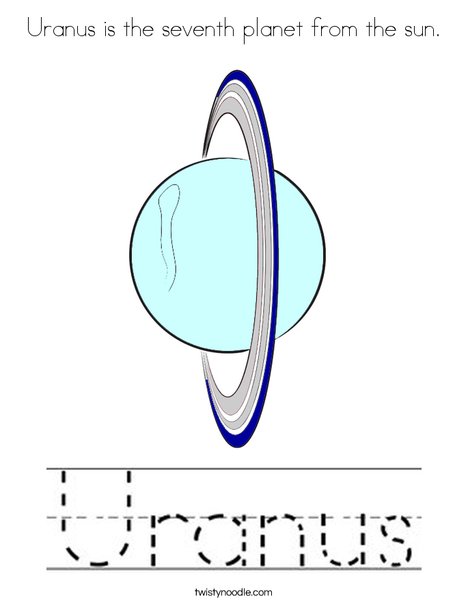 Uranus is the seventh planet from the sun coloring page