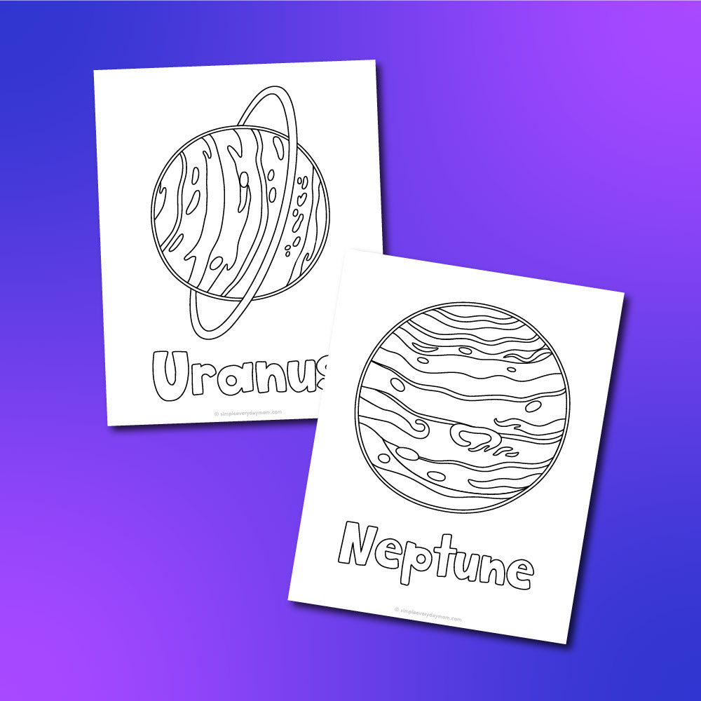 Planet coloring pages for kids â simple everyday mom