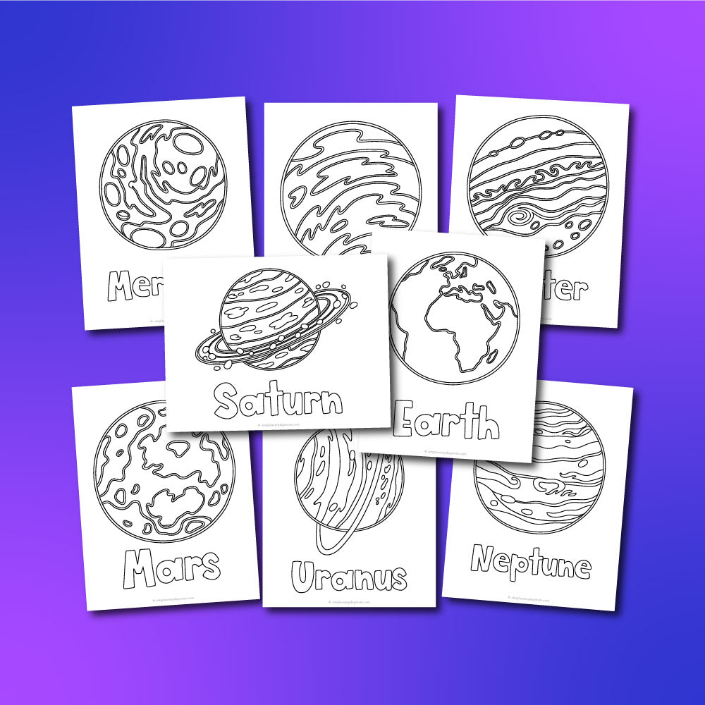 Planet coloring pages for kids â simple everyday mom