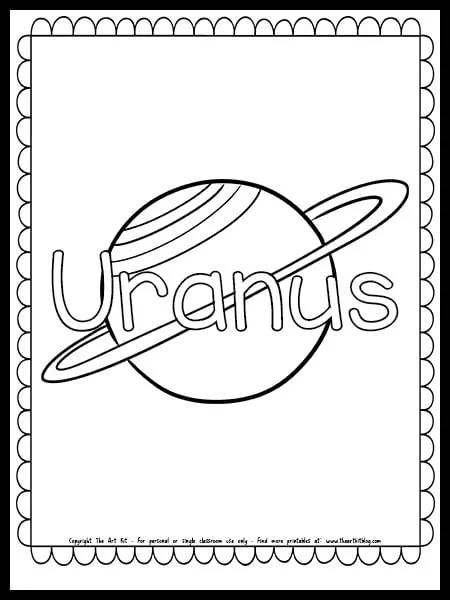 Uranus coloring page free printable â the art kit