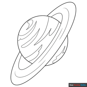 Uranus coloring page easy drawing guides