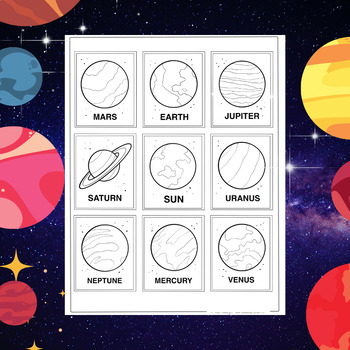 Exploring the solar system coloring pages by fun skills studio english