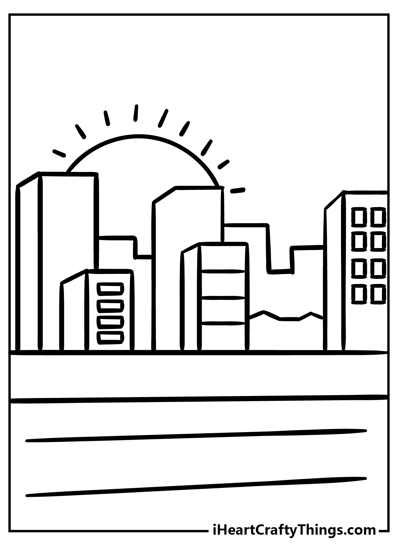 City coloring pages free printables