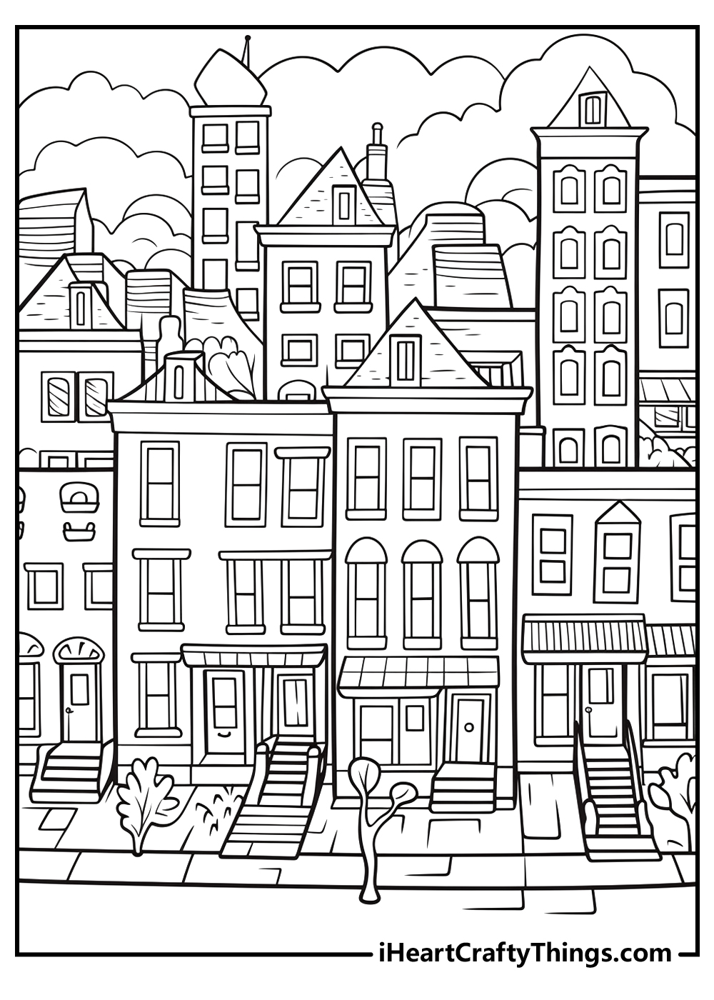 City coloring pages free printables