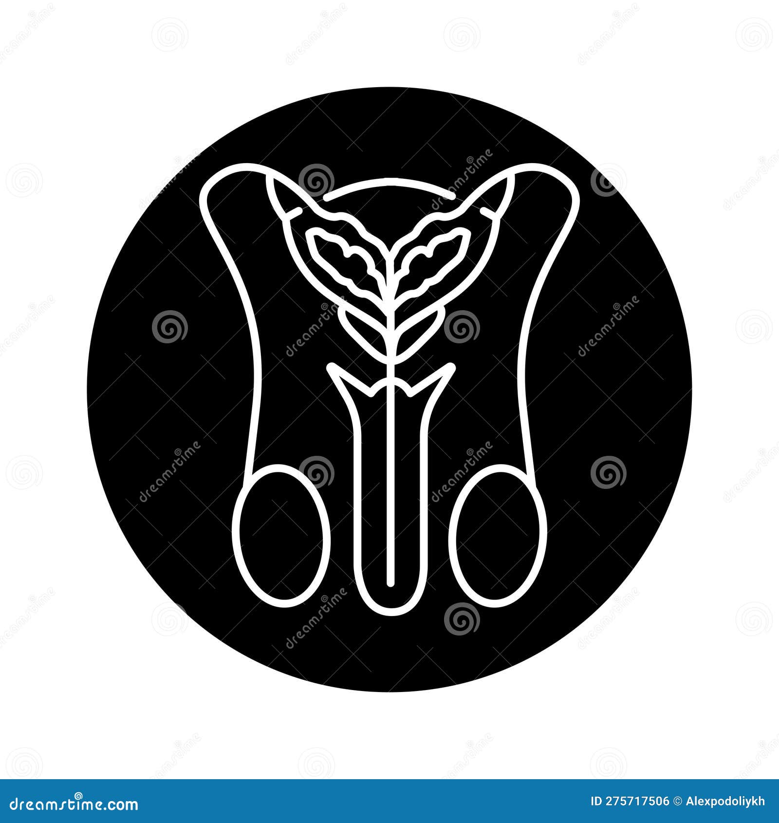 Male urinary system color line icon pictogram for web page stock vector