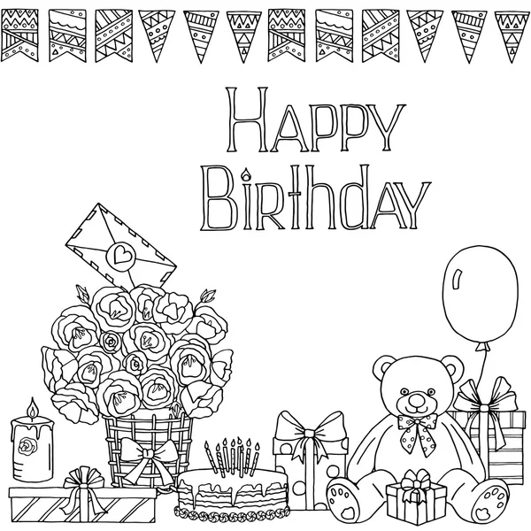 Happy birthday elements set stock illustration by smirno