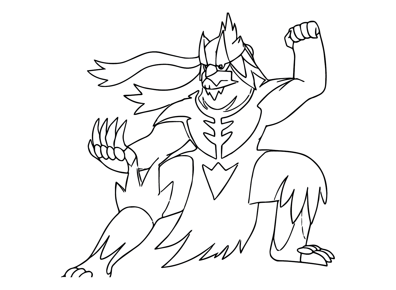 Print urshifu coloring page