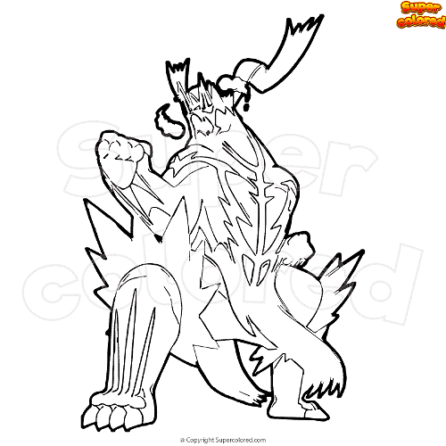 Coloring page pokemon urshifu gigamax