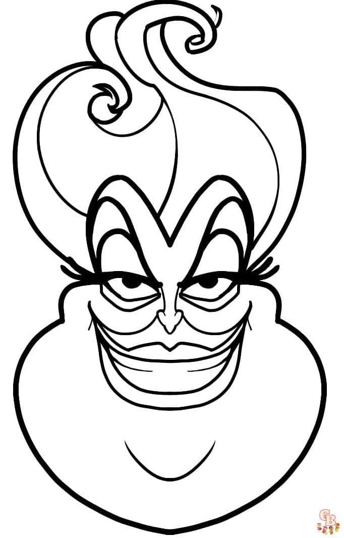 Printable ursula coloring pages free for kids and adults