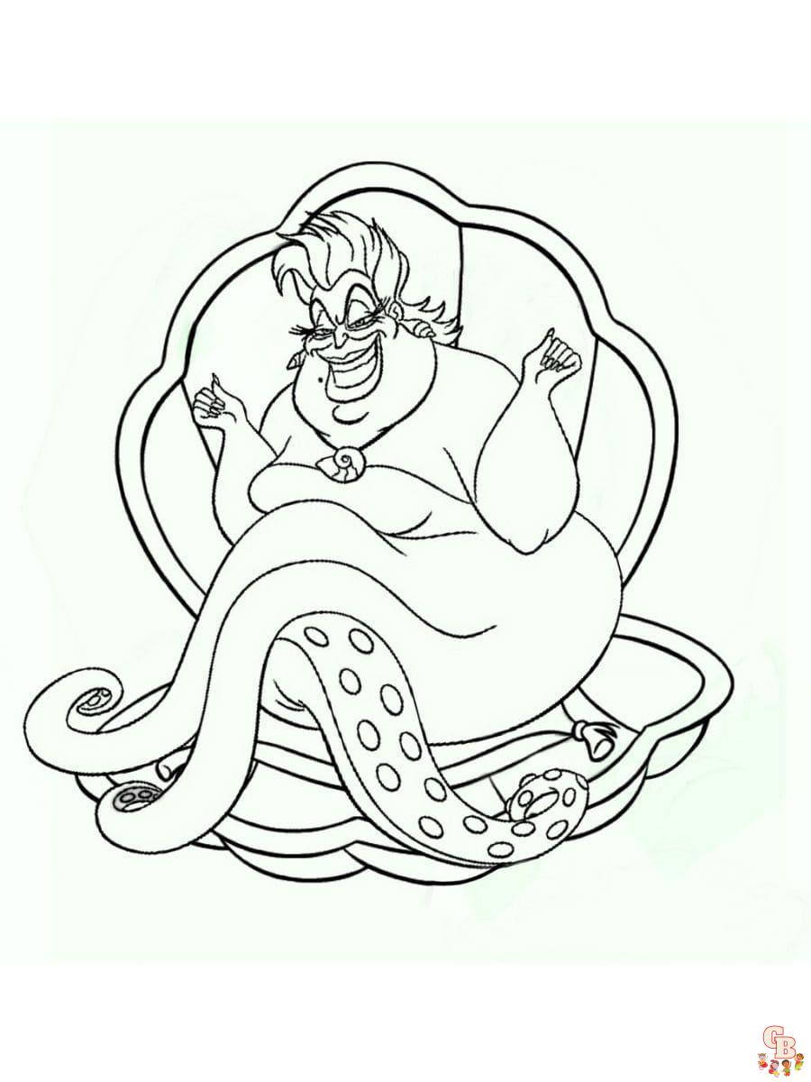 Printable ursula coloring pages free for kids and adults