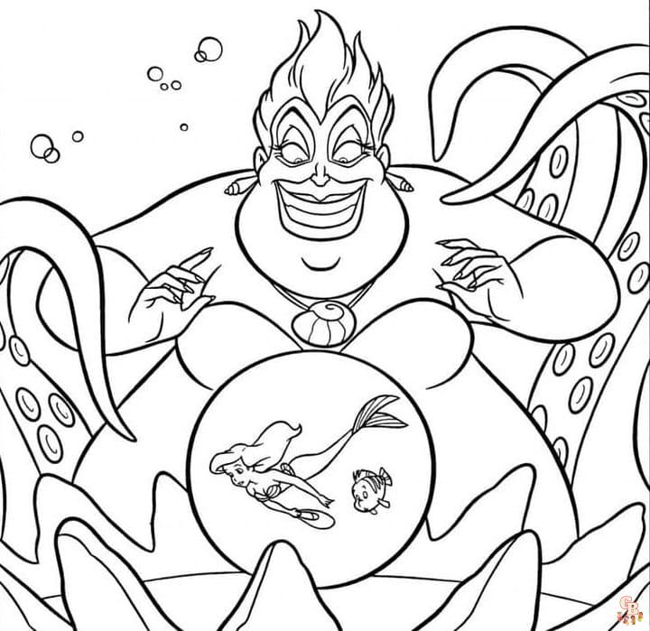 Printable ursula coloring pages free for kids and adults