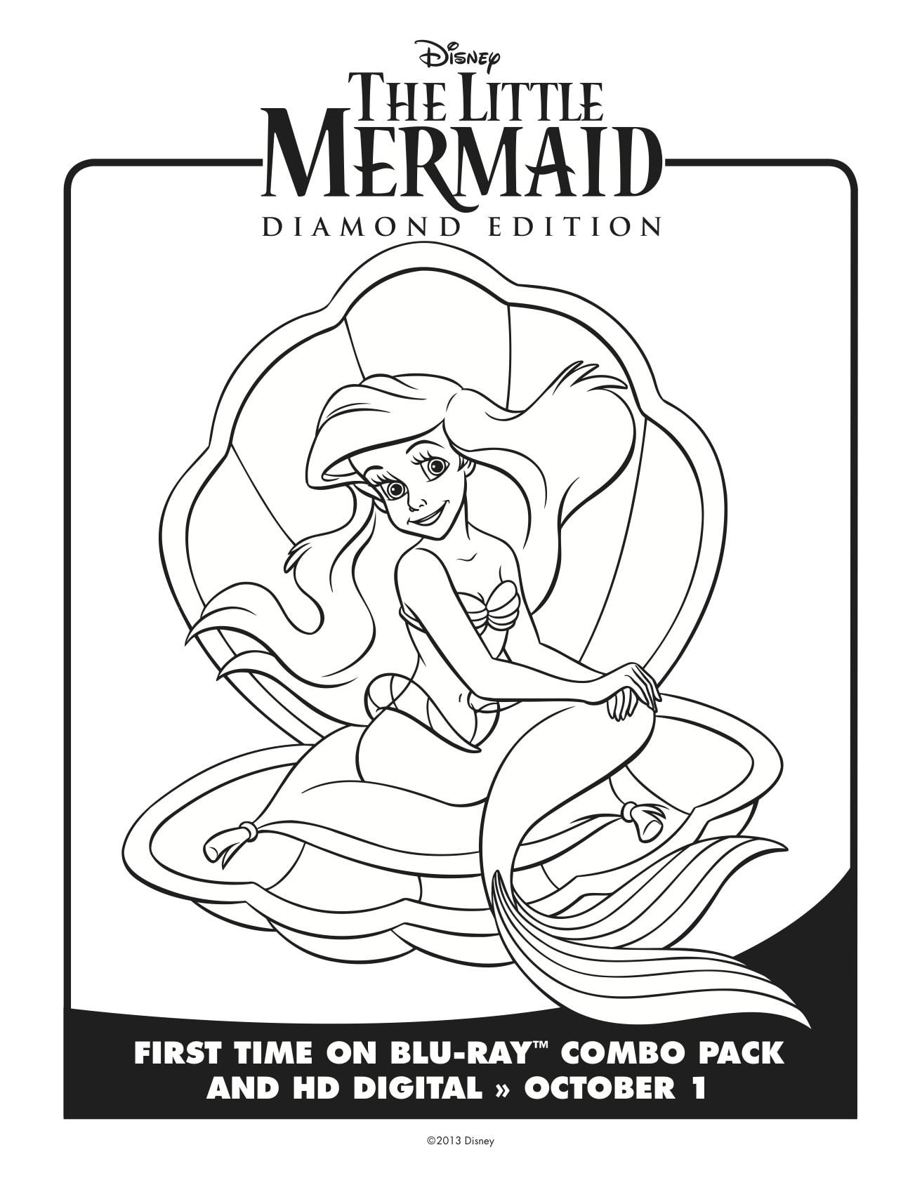 Little mermaid coloring pages