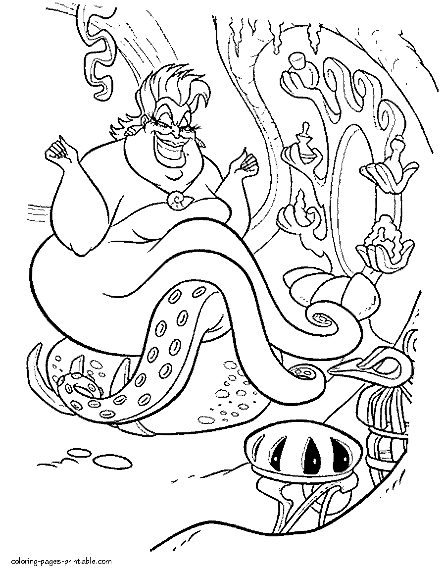 Fun disney ursula coloring pages