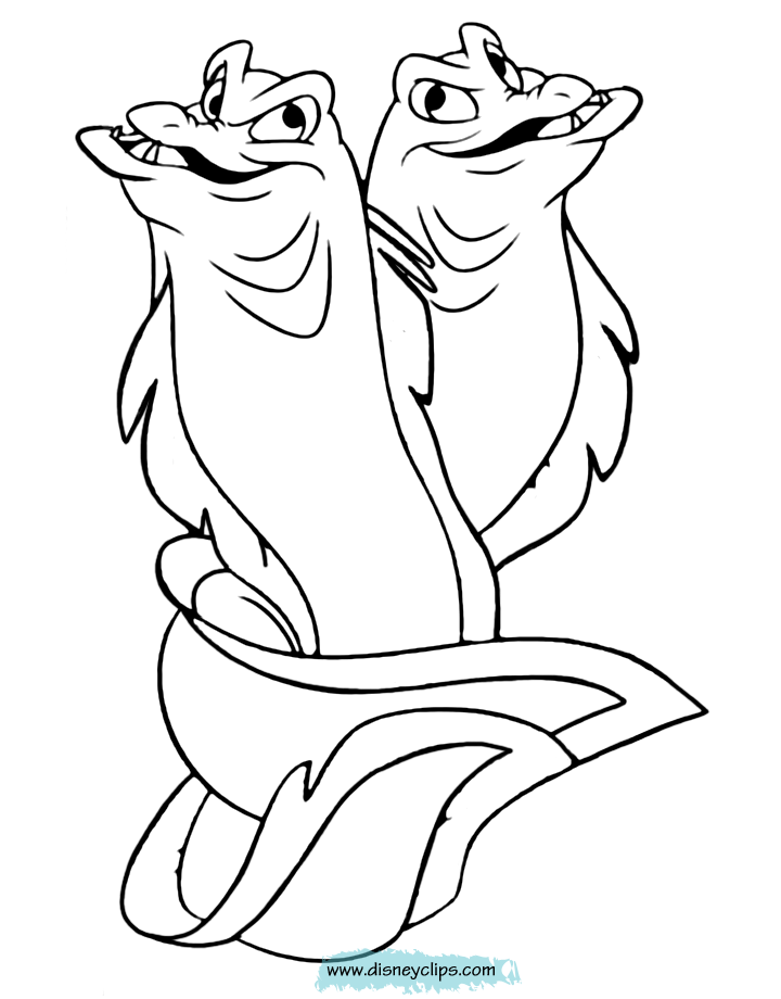 The little mermaid coloring pages