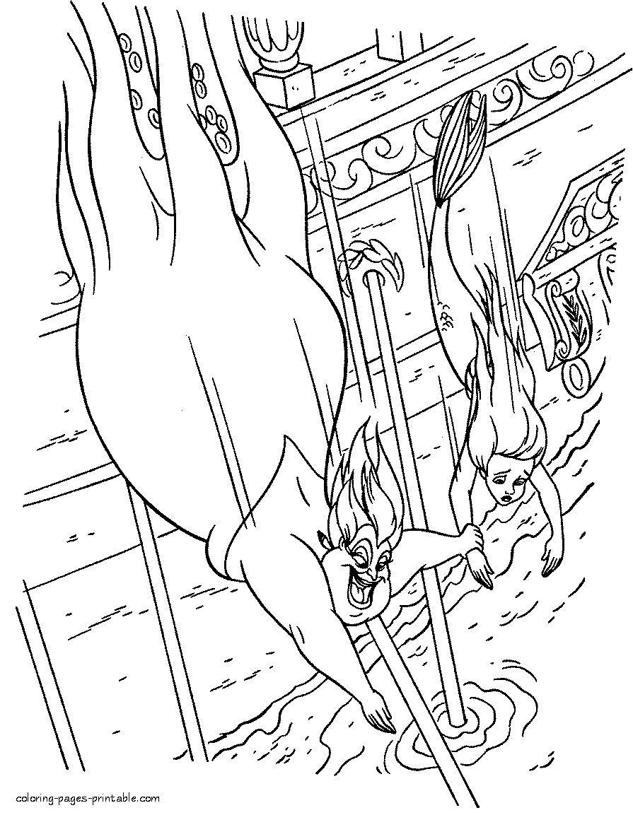 Fun disney ursula coloring pages